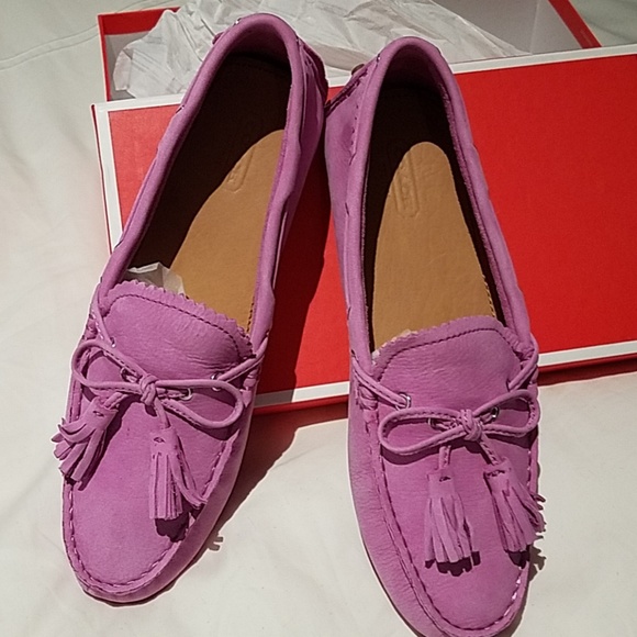 Coach Nadia Nubuck Driving Loafers Moccasins - Picture 5 of 6